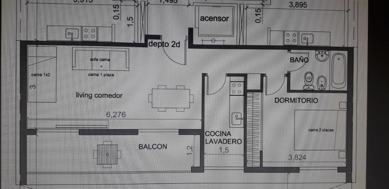 Aparts Centro 2 Ambientes 1 Habitacion Bariloche Zewnętrze zdjęcie